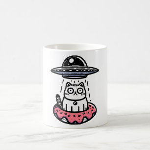 Taza De Café Gato Donut OVNI