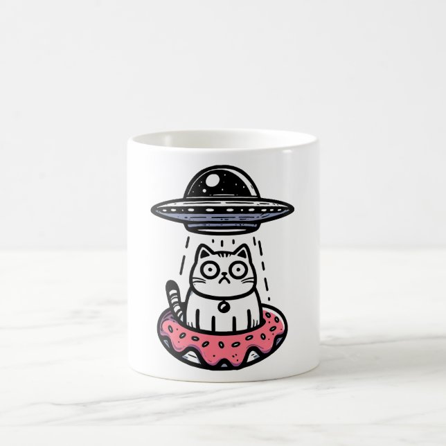 Taza De Café Gato Donut OVNI (Centro)