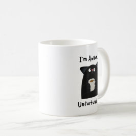 Taza De Café Gato Dormilón Divertido