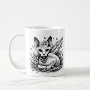 Taza De Café Gato dulce Sphynx