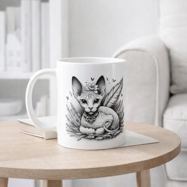 Taza De Café Gato dulce Sphynx (Subido por el creador)