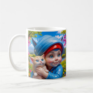 Taza De Café Gato Elfo Caprichoso 