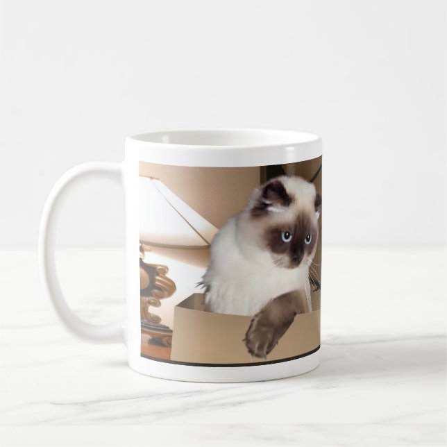 Taza De Café Gato en caja (Izquierda)