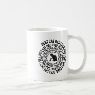 Taza De Café Gato en espiral papá - Mejor papá gato papá alguna