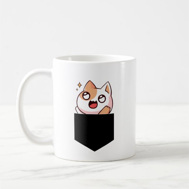 Taza De Café Gato En Mi Bolsillo (Izquierda)