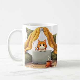 Taza De Café Gato en modo de supervivencia de introvertido - Hu