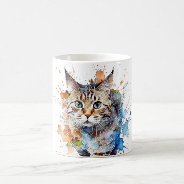 Taza De Café Gato en movimiento: belleza y gracia (Centro)