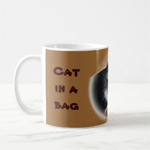 Taza De Café Gato en un bolso