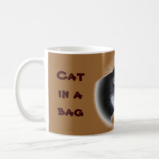 Taza De Café Gato en un bolso (Izquierda)