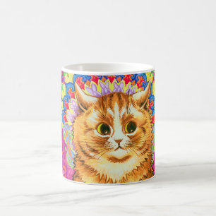 Taza De Café Gato en un patrón decorativo, Louis Wain