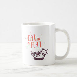 Taza De Café Gato en un plano
