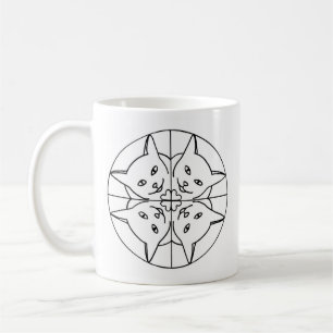 Taza De Café Gato Enamorado Kaleidoscope Gatos Corazón de Mugs