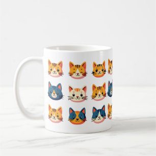 Taza De Café gato enfrenta una raza diferente