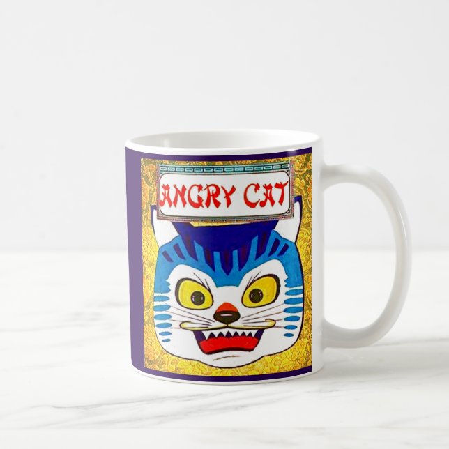 Taza De Café Gato enojado (Derecha)