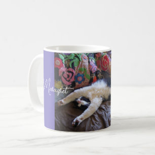 Taza De Café Gato esmoquin lindo haciendo una ola mexicana Gato