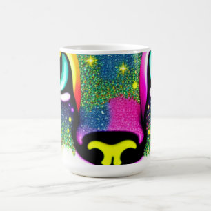 Taza De Café Gato Face Close Pop Art