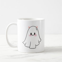 Taza De Café Gato fantasma de corte