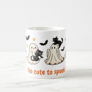Taza De Café Gato fantasma de Halloween Cute Spooky - Regalo de