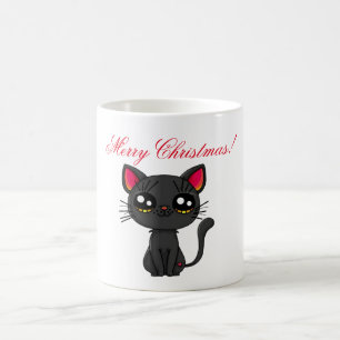 Taza De Café Gato Feliz Navidad 