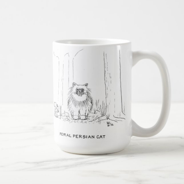 Taza De Café Gato feral persa (Derecha)