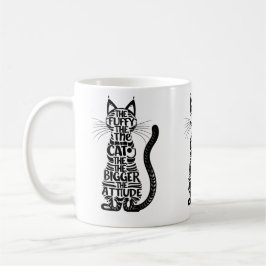 Taza De Café Gato Fluffy, Gran Actitud - Gato Fundido Amante