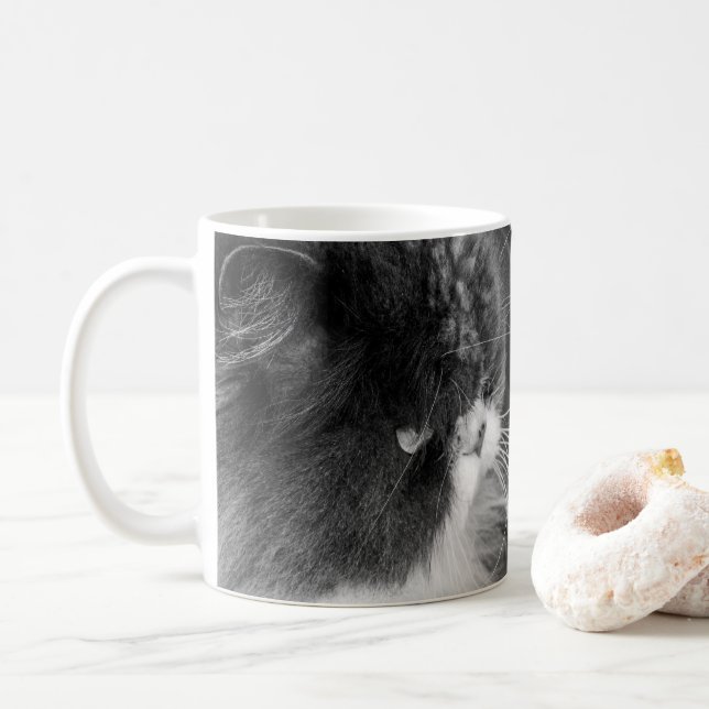 Taza De Café Gato fotográfico personalizado (Con donut)