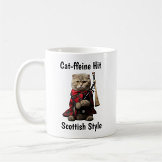 Taza De Café Gato frito escocés con pipas