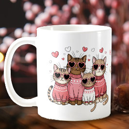 Taza De Café Gato Gatito Lindo San Valentín Rosa Nombre Persona