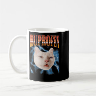 Taza De Café Gato Gatito Meme Gráfico Divertido Retro Ibuprofen
