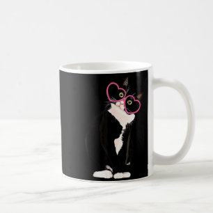 Taza De Café Gato gatito negro genial Corazón rojo Gles Feliz V