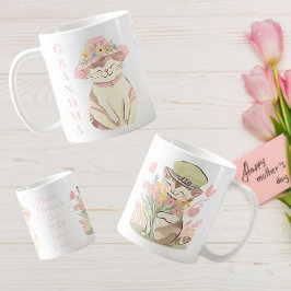 Taza De Café Gato Gato Gato Gato Dulce Primavera Personalizado