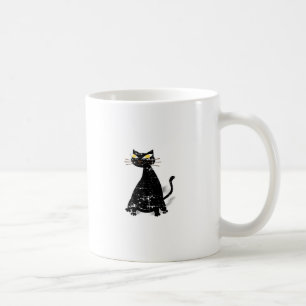 Taza De Café Gato Gordo Negro Afligido