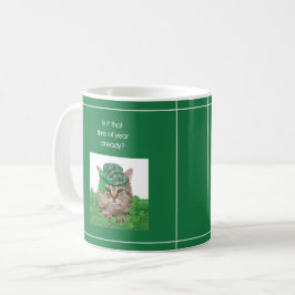 Taza De Café Gato gracioso en el Día de San Patricio