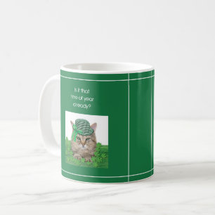 Taza De Café Gato gracioso en el Día de San Patricio