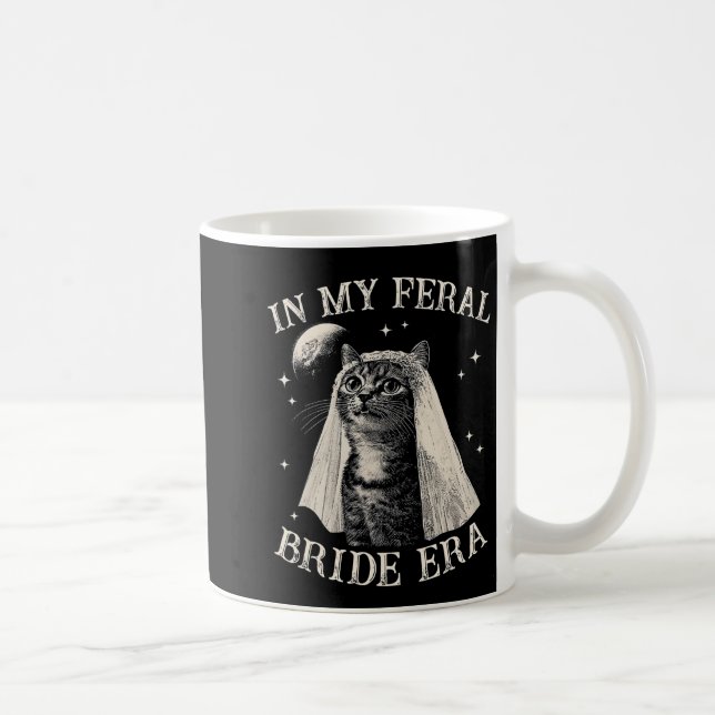 Taza De Café Gato gracioso en mi novia de compromiso en la era  (Derecha)