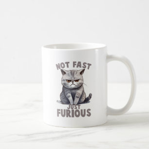 Taza De Café Gato gracioso - No rápido, sólo curioso