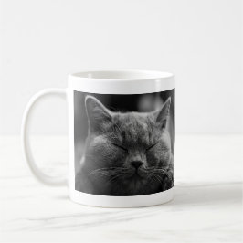 Taza De Café Gato gris Napping