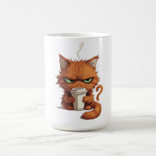 Taza De Café Gato Gruñón Divertido