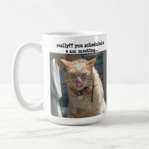 Taza De Café ¡Gato gruñón, sarcasmo, no persona de la mañan