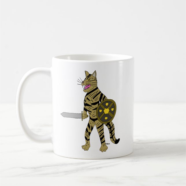 Taza De Café Gato guerrero (Izquierda)