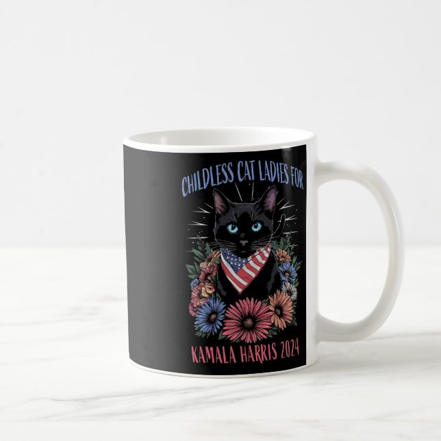 Taza De Café Gato Infantil Damas Para Kamala Harris 2024 Electi (Derecha)