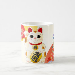 Taza De Café Gato japonés de fortuna Maneki Neko