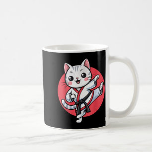 Taza De Café Gato Japonés Karate Kawaii Jiu Jitsu Mujeres Niñas