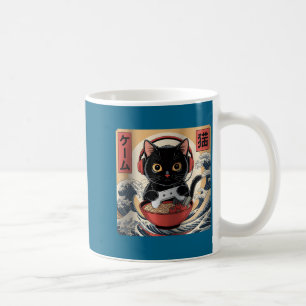 Taza De Café Gato japonés retro divertido de ramen kawaii lindo