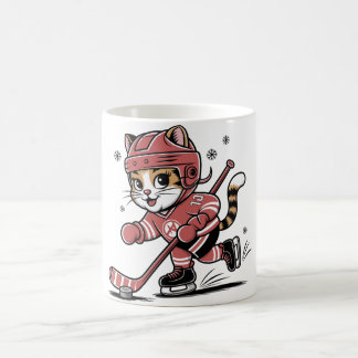 Taza De Café Gato Jugador de Hockey sobre Hielo Lindo – Deporte