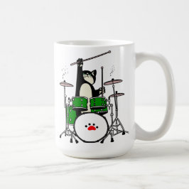 Taza De Café Gato jugando regalo musical, tambor de juego para 