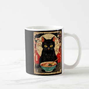 Taza De Café Gato Kawaii Comiendo Fideos Ramen Regalo Divertido