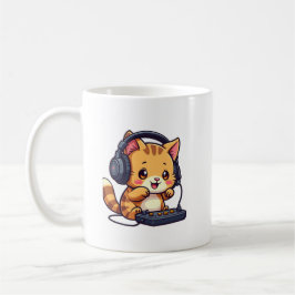 Taza De Café Gato kawaii lindo jugando videojuegos - Apreciable