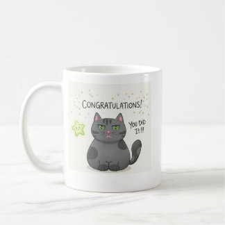 Taza De Café Gato Kawaii Mono Estético Impreso