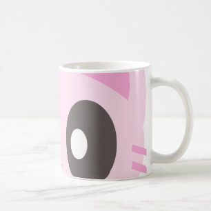 Taza De Café gato kawaii primer plano